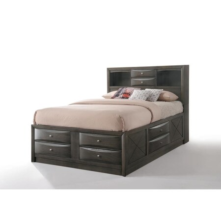 Kd Full Size Storage Bed, Gray Oak KD3088414